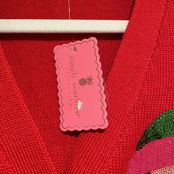 Simply Southern Sequined Elf Cardigan Sweater NEW Size XXL - Picture 4 of 7